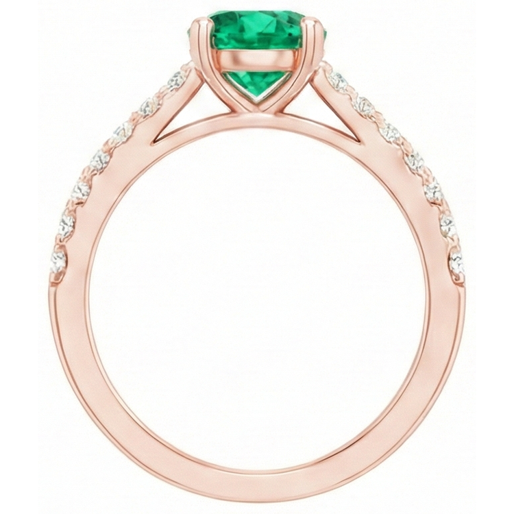 naturel diamant 2.50carats bague angle de côté