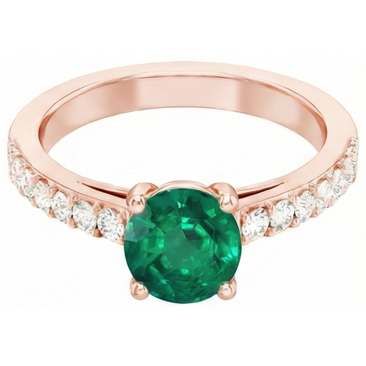 naturel diamant 2.50carats bague vue de profil