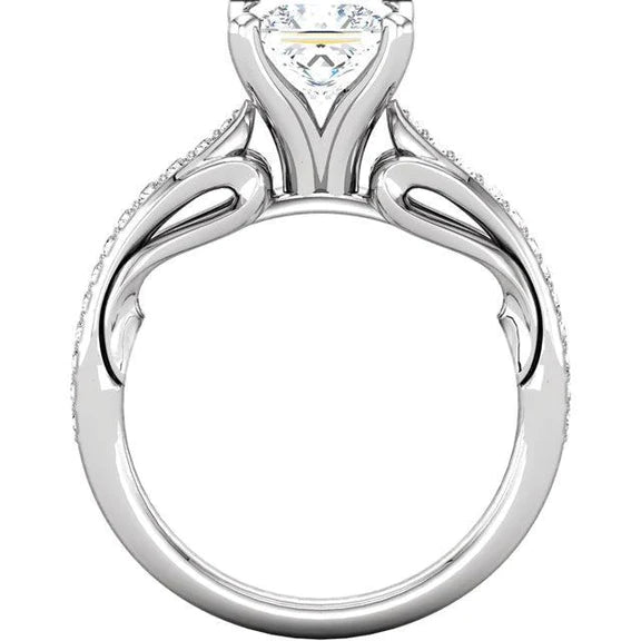 Bague Anniversaire Princesse Et Réel Diamants Ronds Brillants De 1.79 Ct Neuf