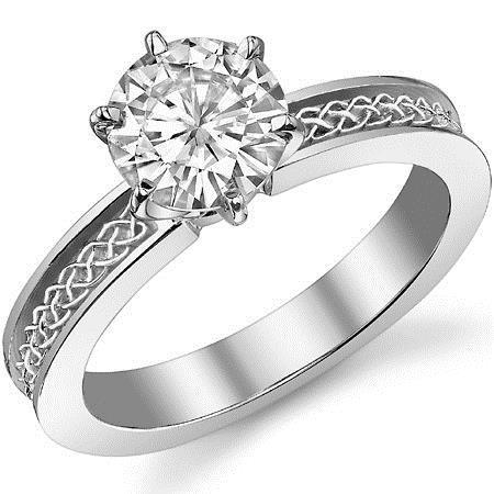 Bague Anniversaire Réel Diamant Solitaire Rond 2 Ct Taille Brillant