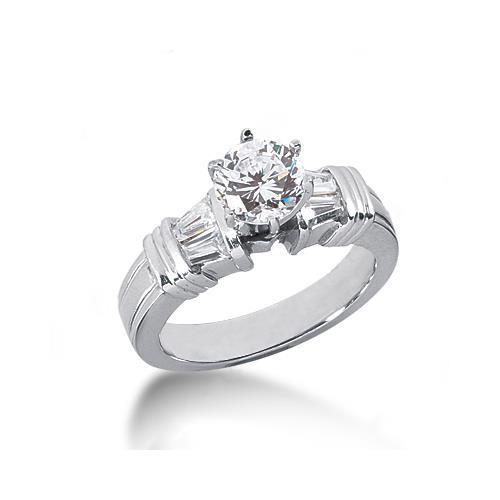 Bague Anniversaire Réel Diamants 2.31 Ct Or Blanc Trois Pierres