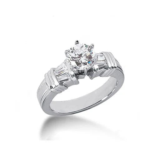 Bague Anniversaire Réel Diamants Style Trois Pierres 2.31 Carats Or Blanc Nouveau