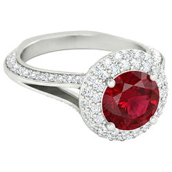 Bague Rubis Naturel 3.60 Carats