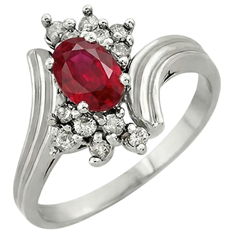 naturel oval rubis 1.50carats bague détail rapproché