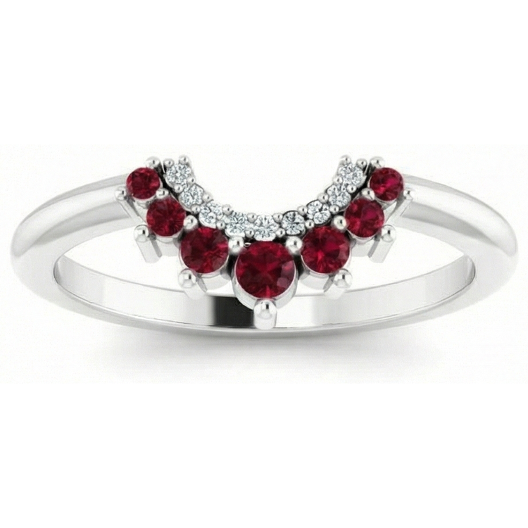 naturel rubis 3.30carats bague vue de face