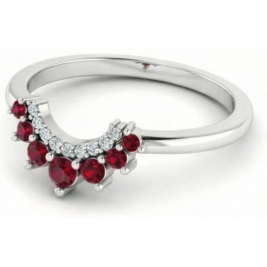 naturel rubis 3.30carats bague angle de côté
