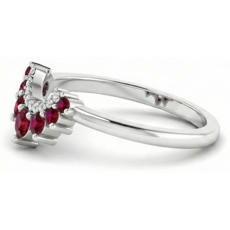 naturel rubis 3.30carats bague détail rapproché