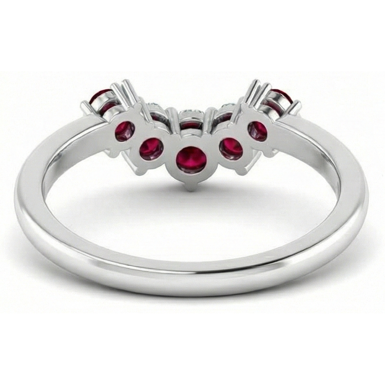 naturel rubis 3.30carats bague vue de dessus