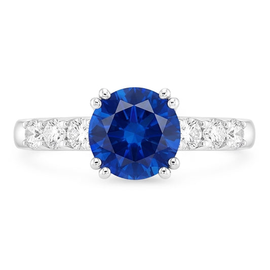 Bague Anniversaire Saphir Bleu 1 Carat