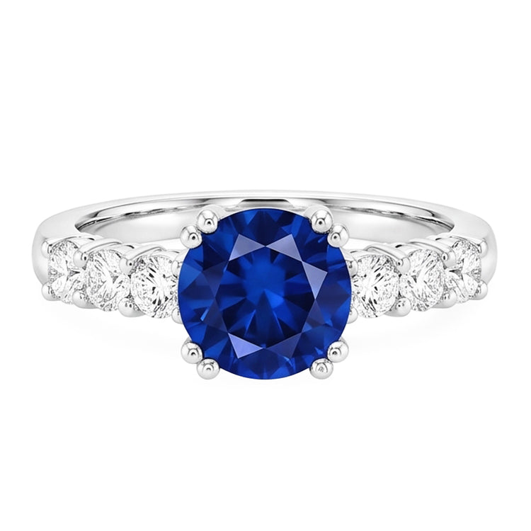 Bague Anniversaire Saphir Bleu 1 Carat