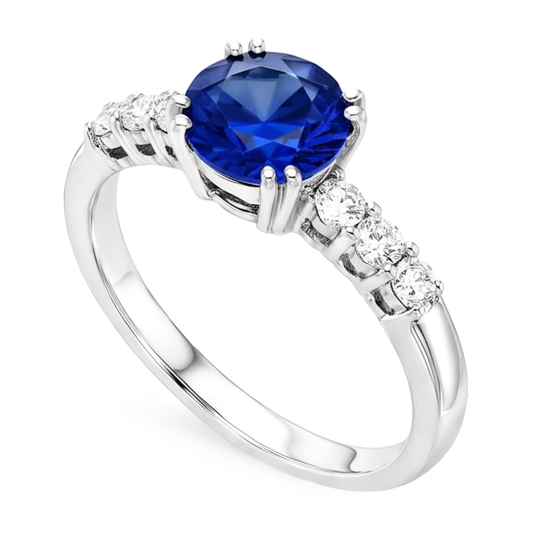 Bague Anniversaire Saphir Bleu 1 Carat