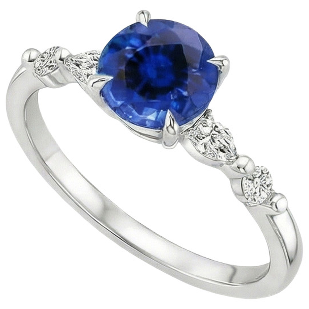 naturel marquise diamant 2carats bague angle de côté