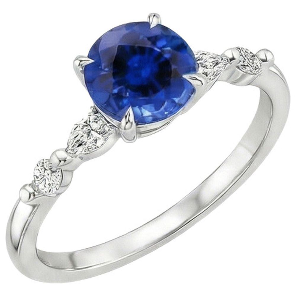 naturel marquise diamant 2carats bague vue de dessus