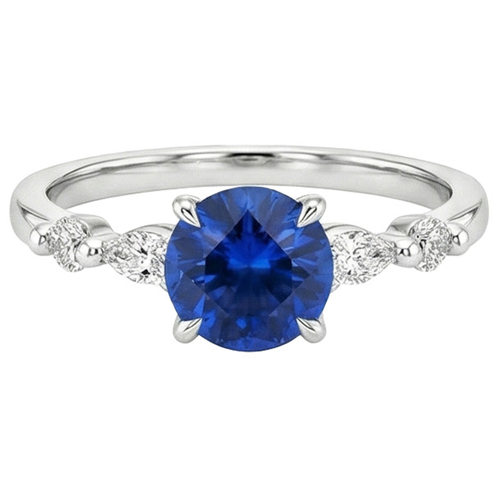 naturel marquise diamant 2carats bague détail rapproché