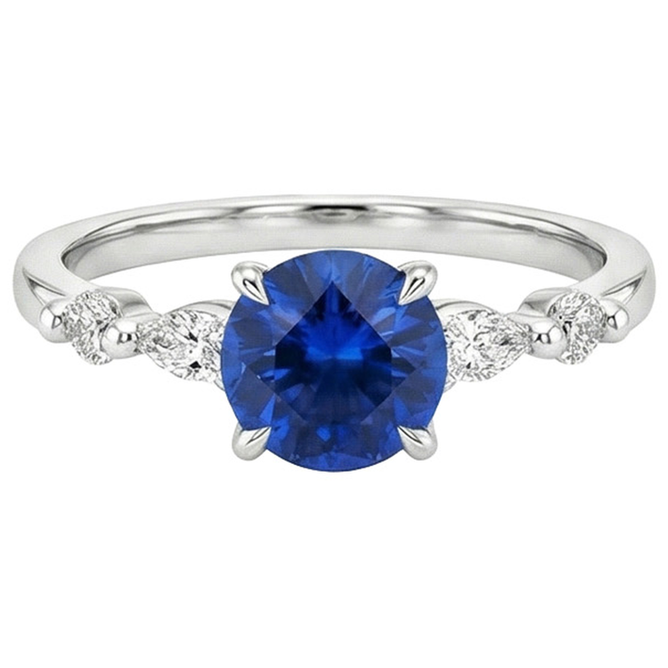 naturel marquise diamant 2carats bague détail rapproché