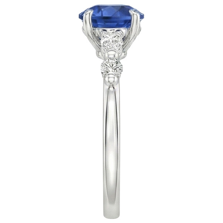 naturel marquise diamant 2carats bague vue de profil