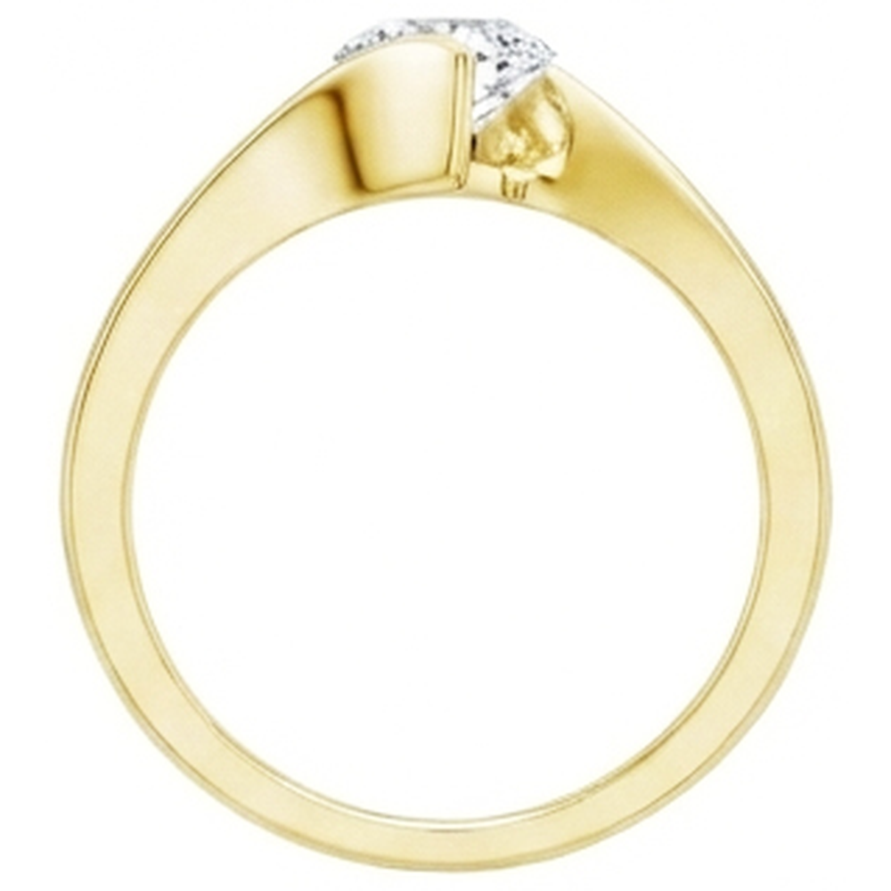 naturel round diamant 1carats bague détail rapproché