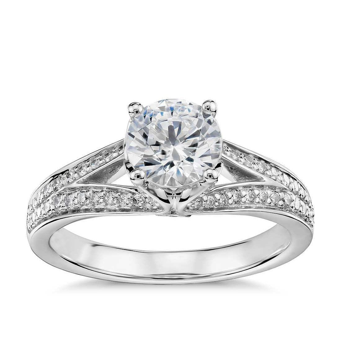Bague Anniversaire Solitaire 2.25 Carats Avec Accent Réel Diamants Nouveau