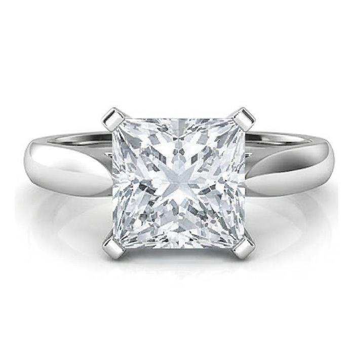 naturel radiant diamant 2.25carats bague détail rapproché