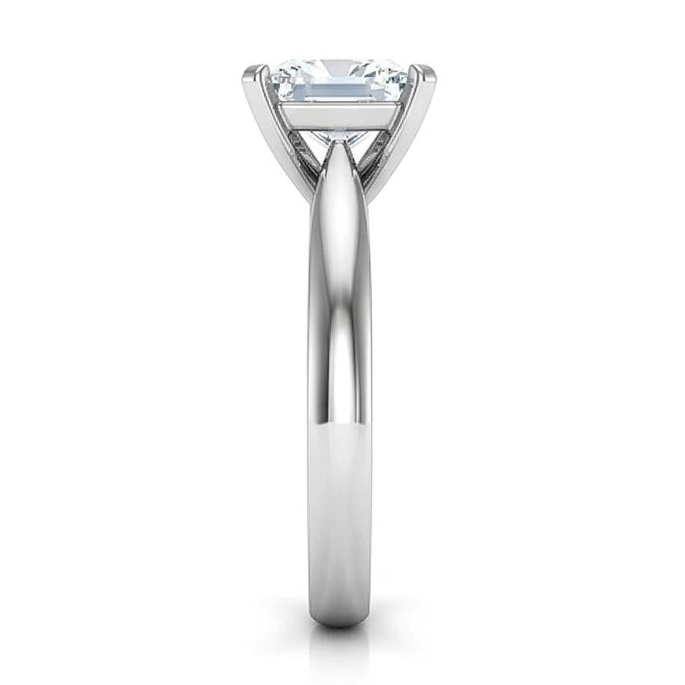 naturel radiant diamant 2.25carats bague vue de dessus