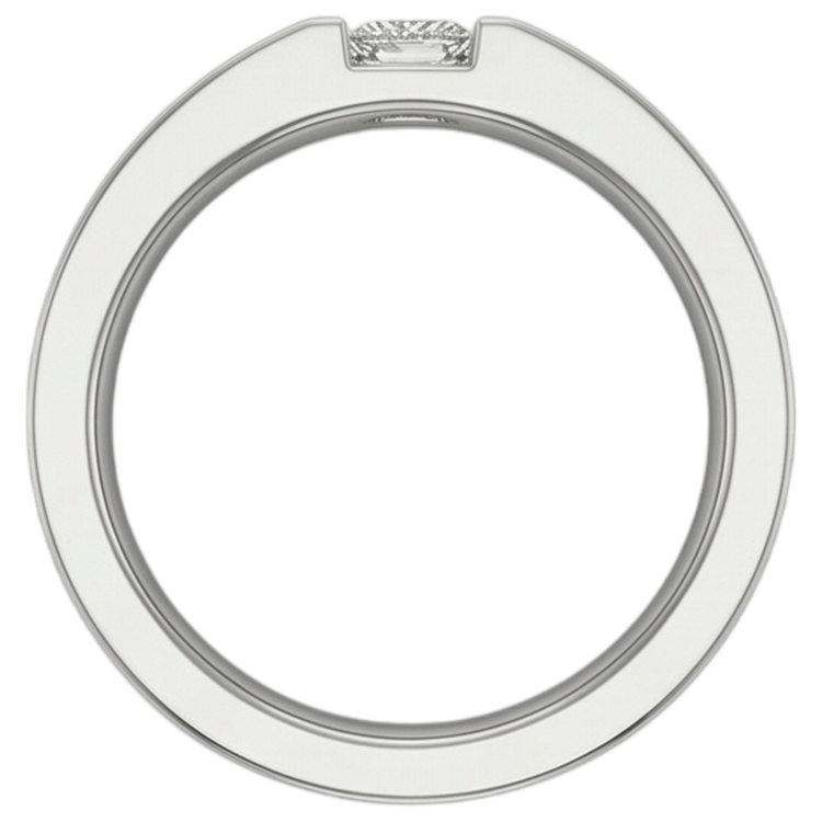 Bague Anniversaire Véritable Diamant Tension Princesse Or Blanc 14K 0.75 Carats