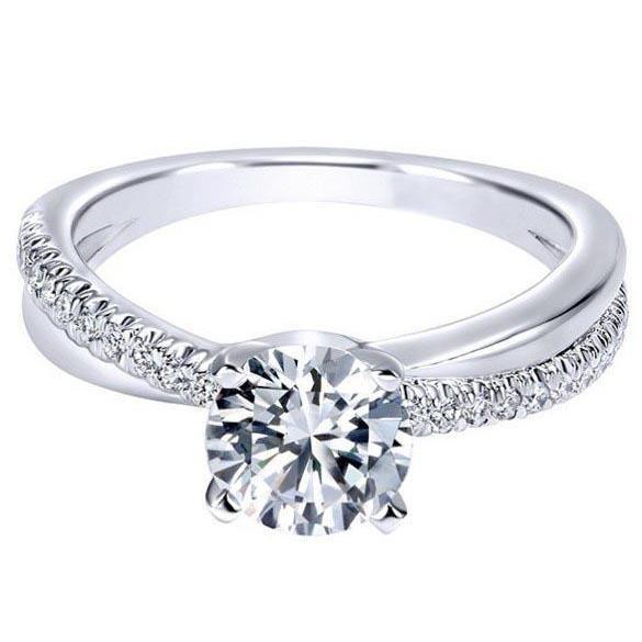 Bague Anniversaire Véritable Diamants Scintillants 3.30 Carats Or Blanc