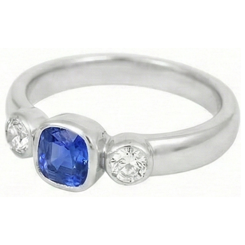 naturel cushion diamant 1.50carats bague détail rapproché