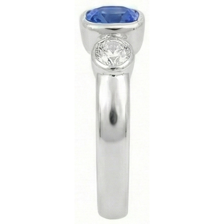 naturel cushion diamant 1.50carats bague vue de dessus