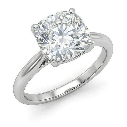 Bague Authentique Diamant Naturels Extraits des Mines ( et non cultivés en laboratoire ) Coussin Moderne 3 Carats