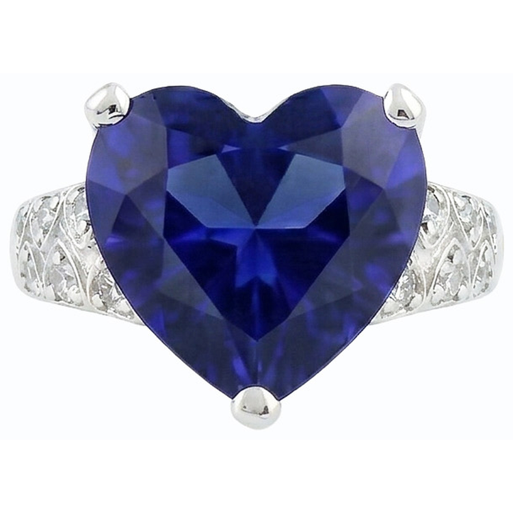 naturel heart diamant 4carats bague vue de dessus