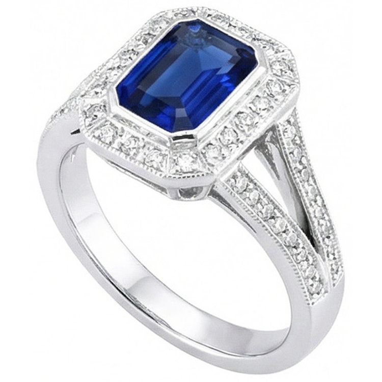 naturel round diamant 5.36carats bague détail rapproché