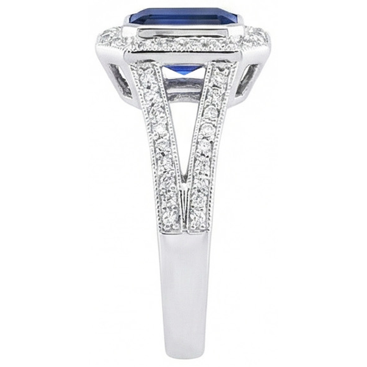 naturel round diamant 5.36carats bague vue de dessus
