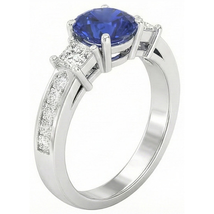 Bague Ceylan Royal Blue Saphir Diamant