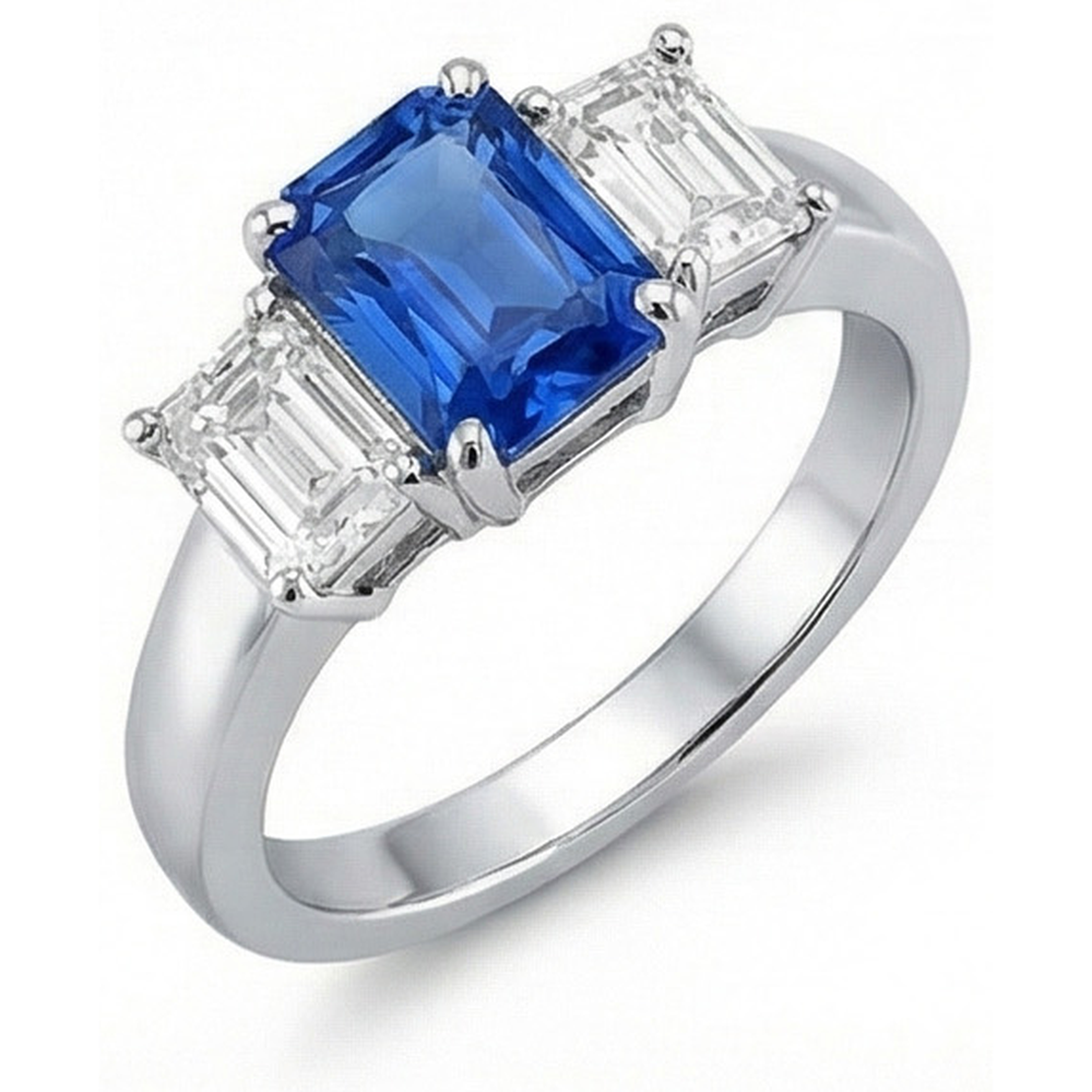 naturel radiant diamant 2.50carats bague détail rapproché