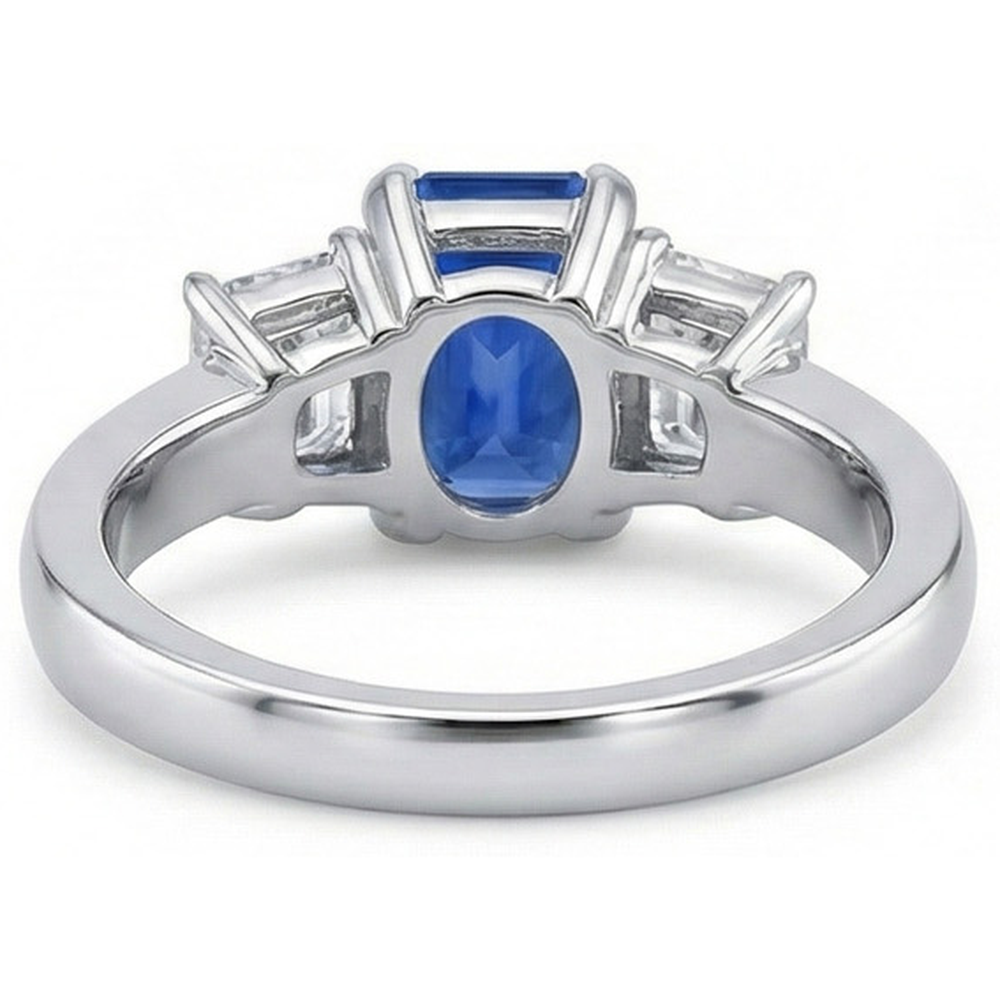 naturel radiant diamant 2.50carats bague détail anneau