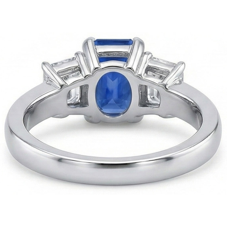 naturel radiant diamant 2.50carats bague détail anneau