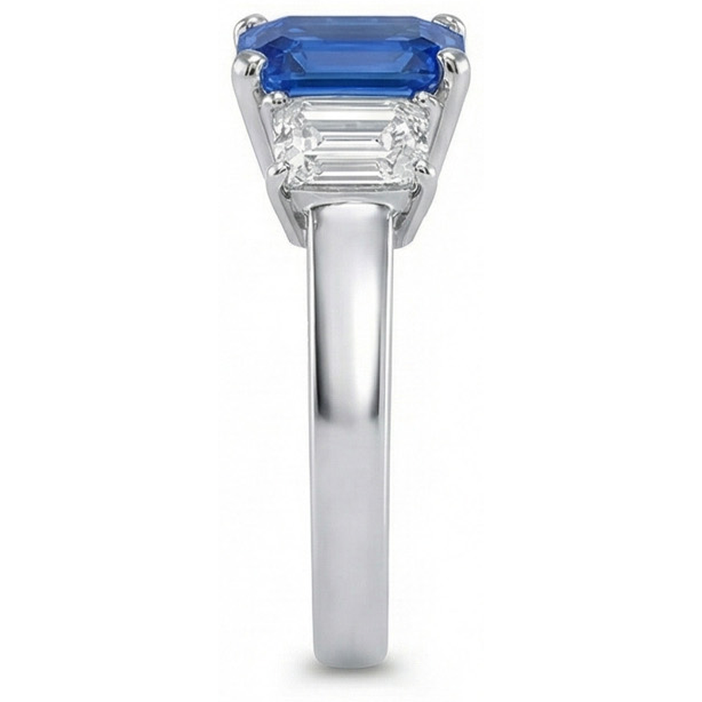 naturel radiant diamant 2.50carats bague avec accents diamants