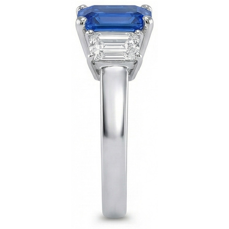 naturel radiant diamant 2.50carats bague avec accents diamants