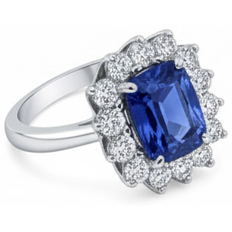 naturel round diamant 4.25carats bague détail rapproché