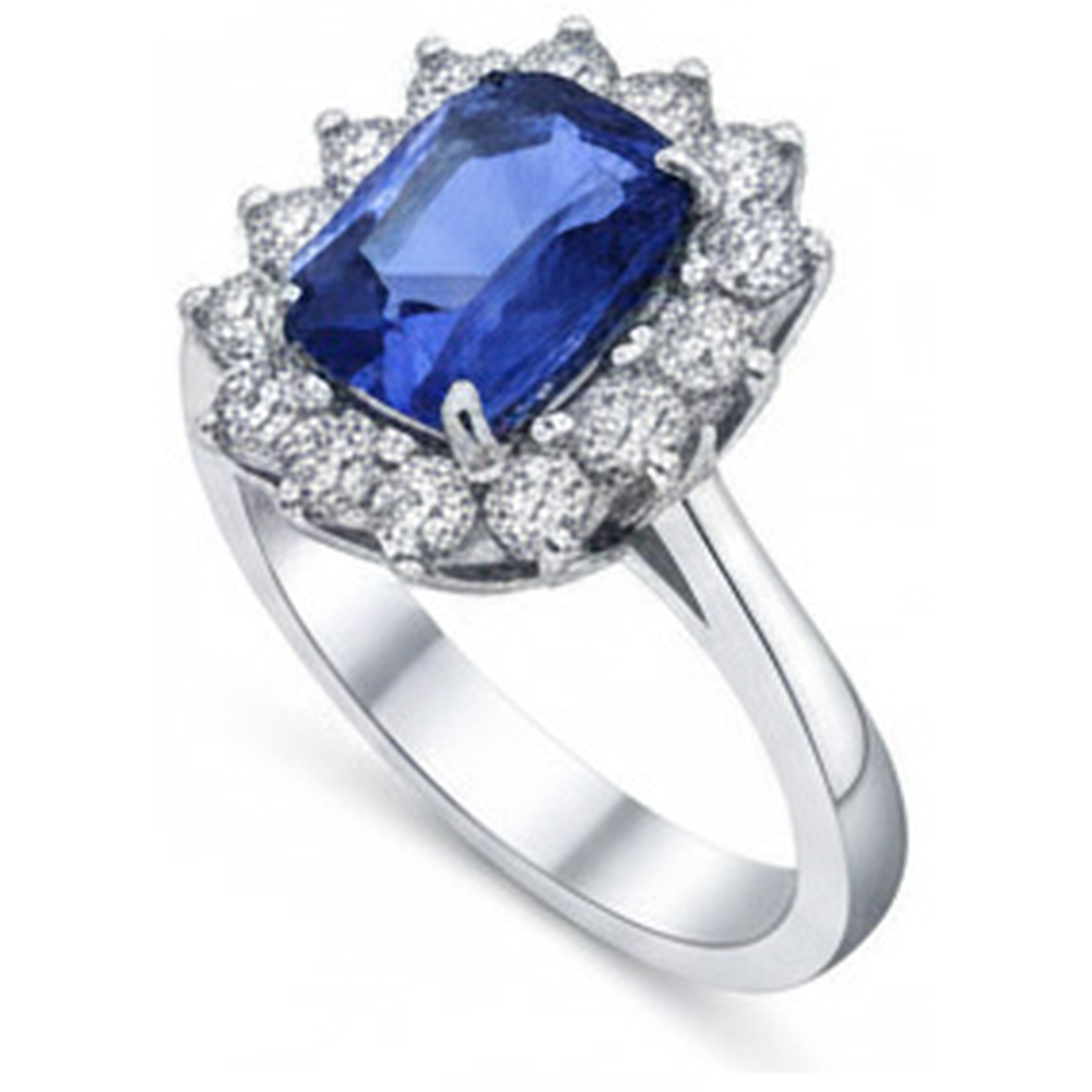 naturel round diamant 4.25carats bague vue de dessus