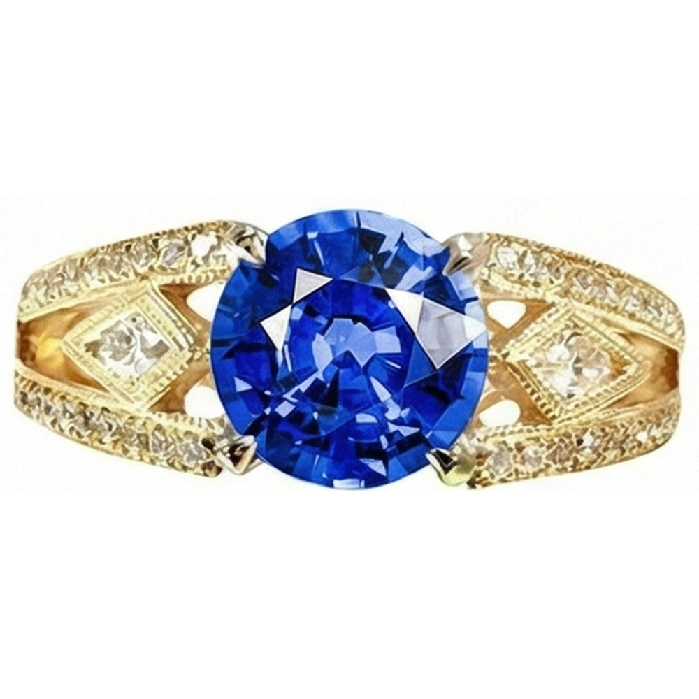 naturel diamant 3.76carats bague détail rapproché