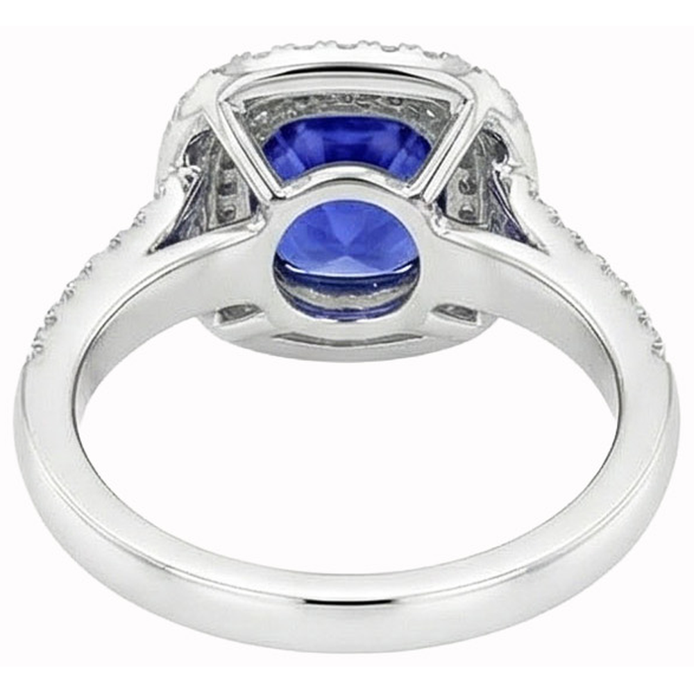 naturel round diamant 3.5carats bague vue de profil