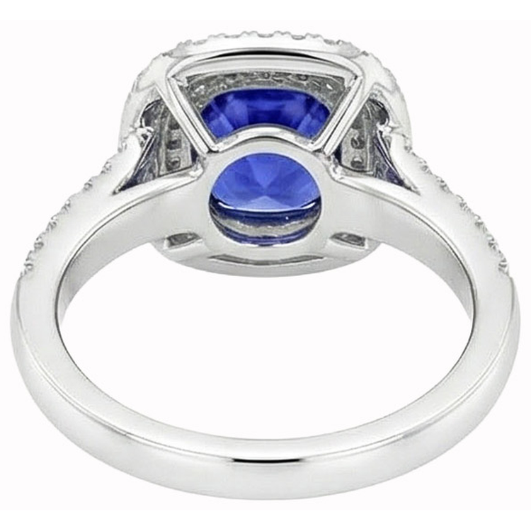 naturel round diamant 3.5carats bague vue de profil