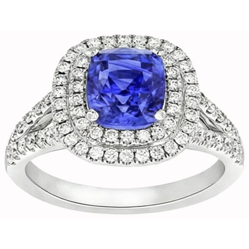 naturel round diamant 3.5carats bague angle de côté