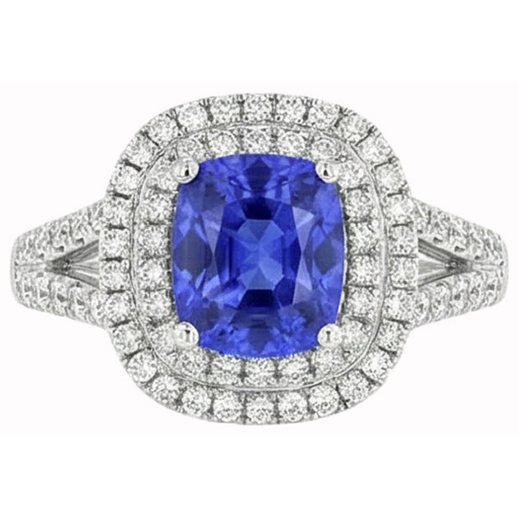 naturel round diamant 3.5carats bague détail rapproché