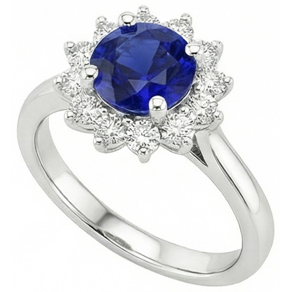 naturel round diamant 2.20carats bague détail rapproché