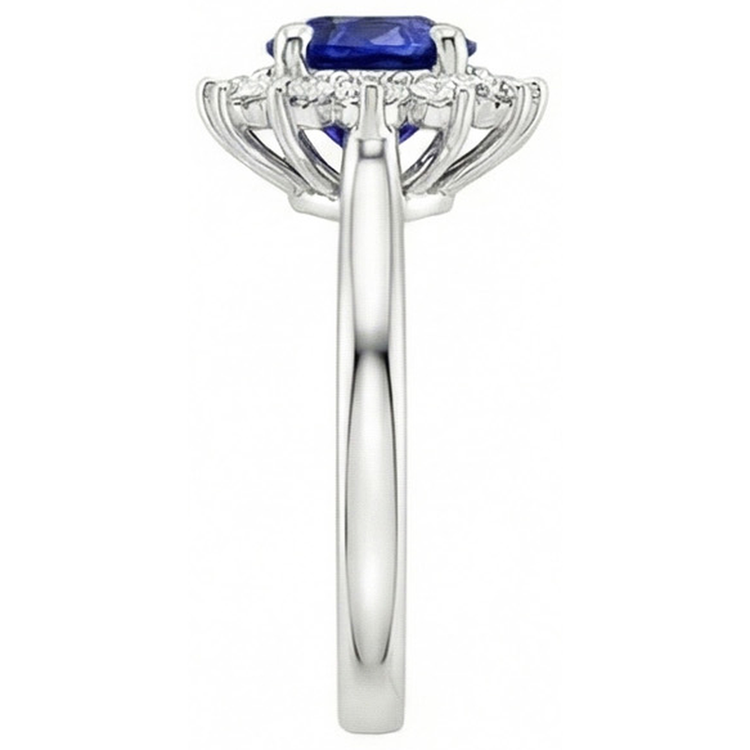 naturel round diamant 2.20carats bague vue de profil