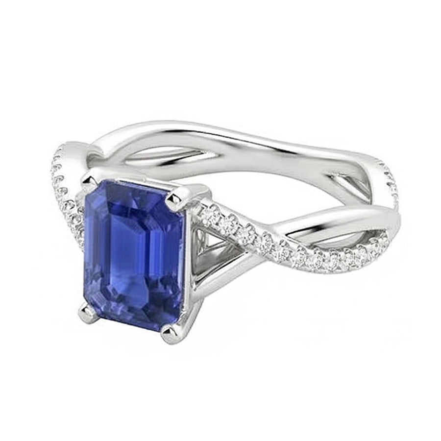 naturel diamant 3.50carats bague angle de côté
