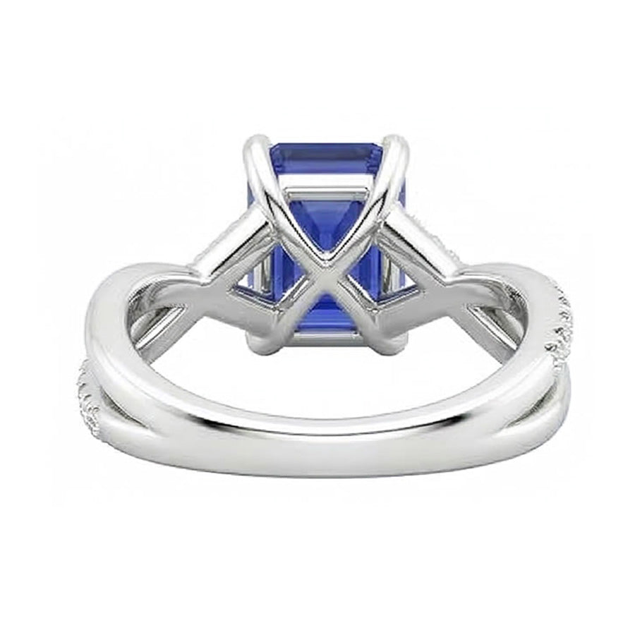 naturel diamant 3.50carats bague vue de profil