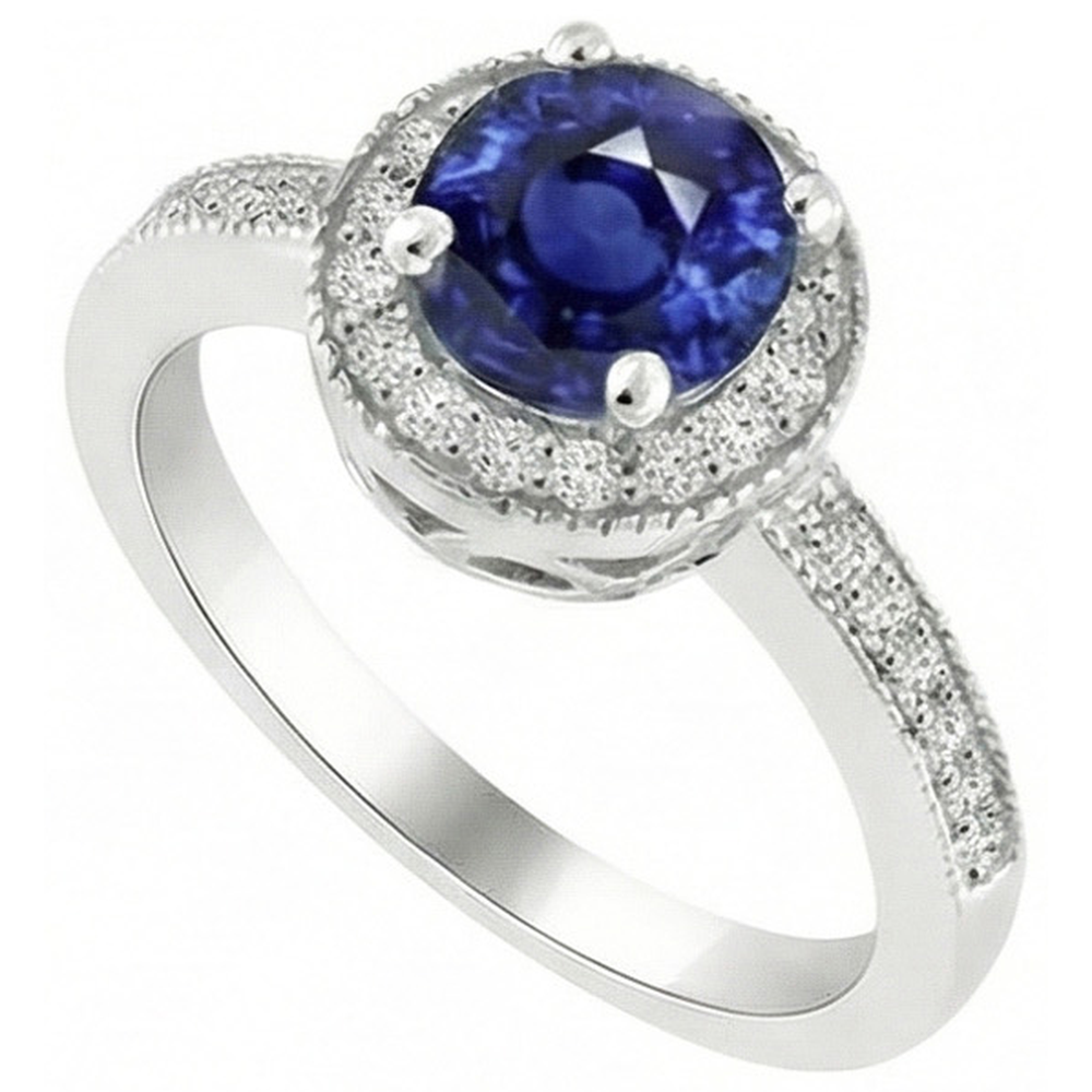 naturel round diamant 1.50carats bague détail rapproché